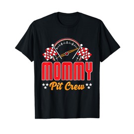 Race Car Birthday Party Matching Family Mommy Pit Crew T-Shirt