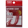 VanFook Worm 55R Devil Offset Hooks Worm Red #5/0 Pack