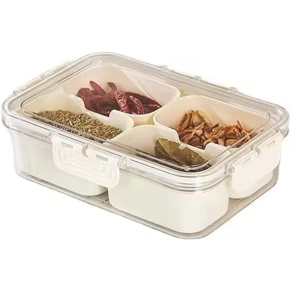 Fuukou Snackle Box Container,Divided Serving Tray with Lid and Handle,SnackleBox