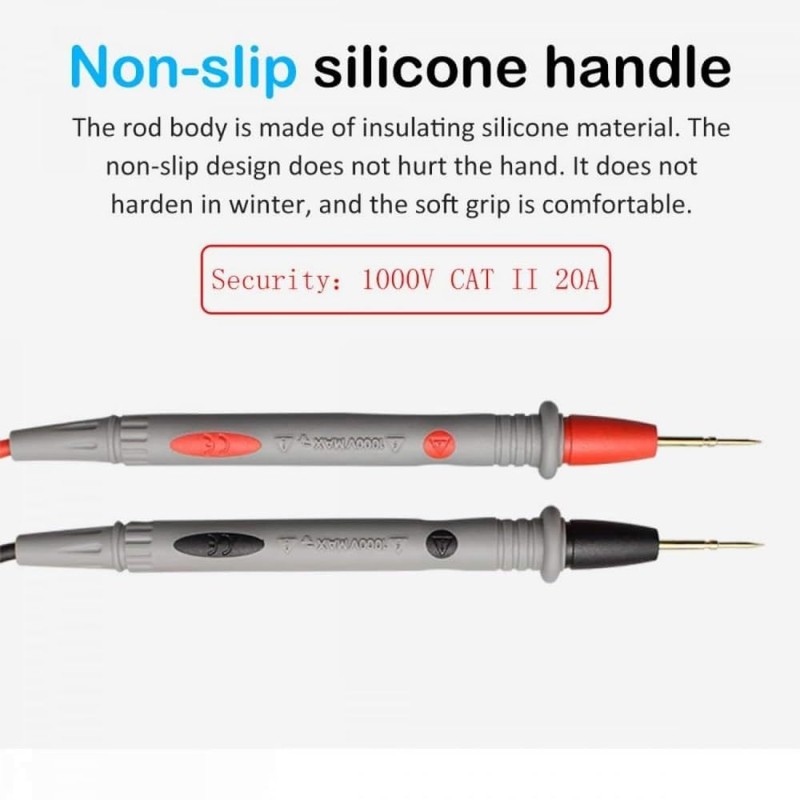 Multimeter Test Leads Kit,Clamp Tester Probe Test Probes Leads with