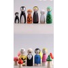 MAHAVIMOKSA 50pcs Unfinished Wooden Peg Doll Body Doll People for