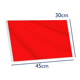 12x18 Inch Red Nautical Flag,1x1.5 FT Red Blank Flag,Small Size Digitial Double-Printed Durable 150D Thick Polyester Decorations with 2 Brass Grommet