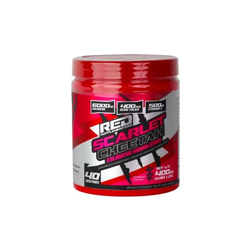 Red Supplement Colageno Scarlet Cheetah 40 Servis Sabor Grosellla