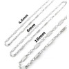 HENKi Plate Chain 60 cm Long Stainless Steel Silver Plate