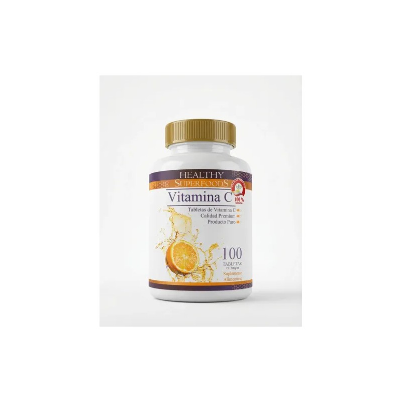 Vitamina C Premium 100 Tabletas 500mg Sabor Natural