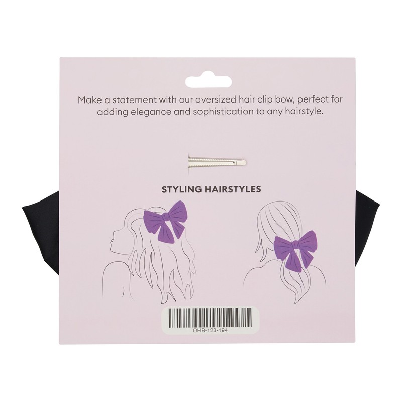 Oz Essentials Hair Bow Clip - Black