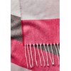 camel active Women's Soft Woven Scarf with Checked Pattern, Pink-Grey