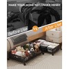 YEEBONIX Under Bed Storage with Wheels, Foldable Pattern Carved Metal