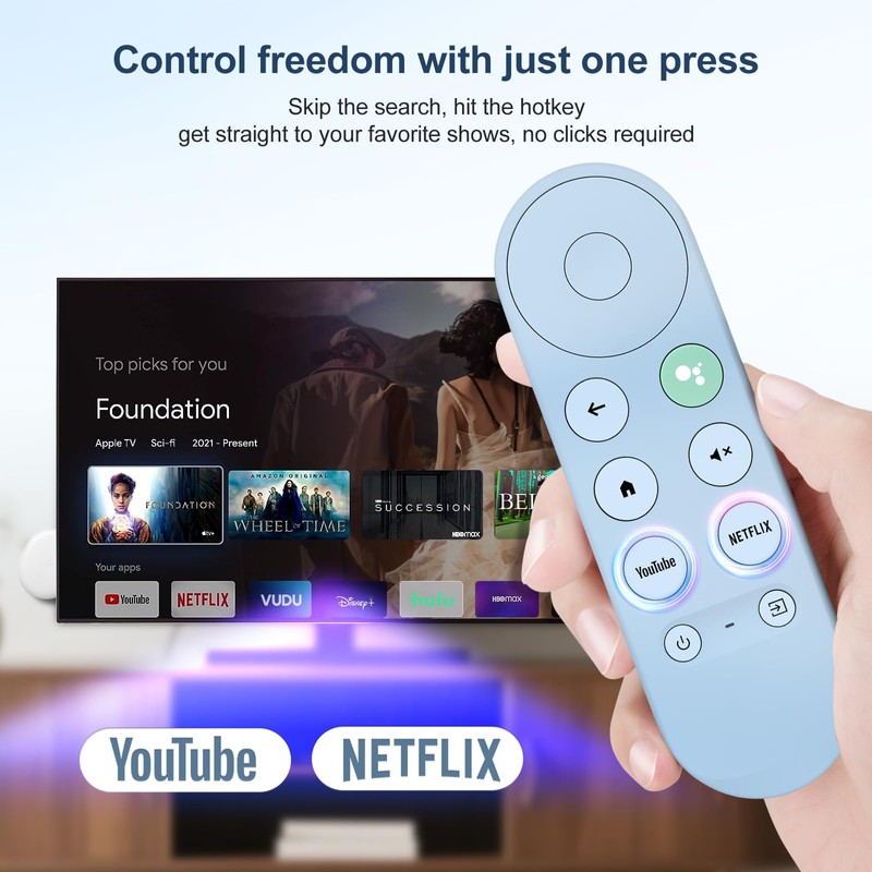 Replacement for Google-TV-Remote,for Chromecast 4k/HD,G9N9N for Google TV Streamer Remote