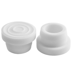 Pool Ladder Bumpers for Inground Pool White Rubber Ladder Foot Covers - Fits 1.9' Swimming Pool Ladder Tubing - Protects Pool Liner & Surface 2Pack