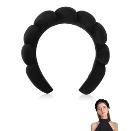 KGDUYC Women's Spa Hair Band Headband Soft Sponge Skin Care Black Make Up Hair Band Hair Accessories for Washing Face Makeup Remover Shower Skin Care