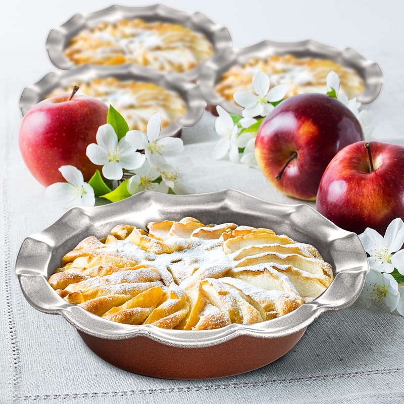 Tosnail 6 Pack 5" Mini Fluted Tart Pan, Pie Pan,