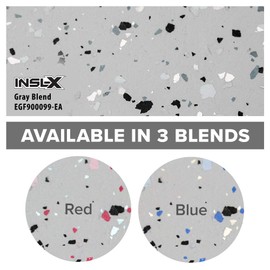 INSL-X PRODUCTS EGF900099-EA Combo Decorative Floor Flakes, 12 oz, Gray