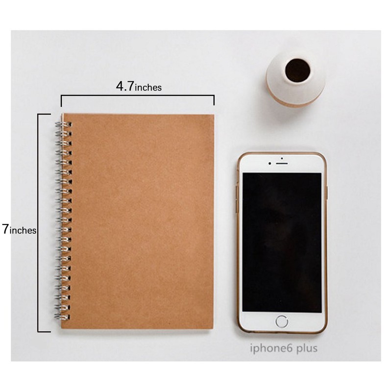 DSTELIN Soft Cover Spiral Notebook Journal 2-Pack, Blank Sketch Book