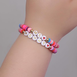 Cooluckday Back to School Gifts First Day of School Bracelet for Kindergarten/Preschool/School Gift Mommy and Me Adjustable Mother Daughter Bracelets as Supplies for Girls to Relieve Study Anxiety