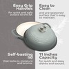 Enameled Cast Iron Bread Pan with Lid, 11” Grigio Scuro