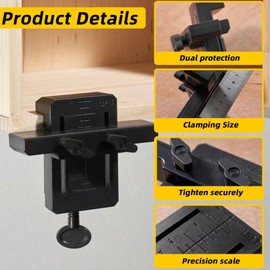 Cabinet Door Installation Positioner, Adjustable Cabinet Hardware Jig, Versatile Hardware Jig High Protective Woodworking Tool for Most Cabinet Doors (ABS)