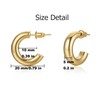 Kawlxpp 14k Gold Plated Small Chunky Lightweight Hoop Earrings For