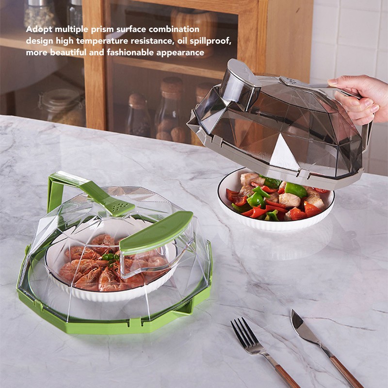 Microwave Splash Heating Cover PC Food Splatter Guard with Extension