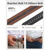 SKiporty Brown Belt Men Ratchet Belts Dress Casual Leather Belt