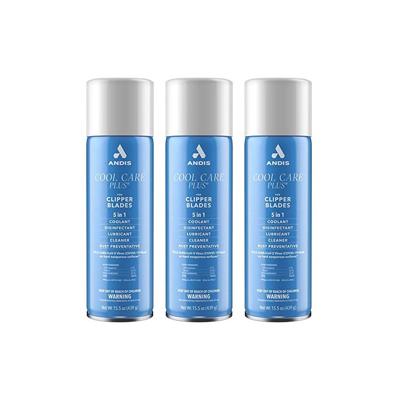 ANDIS Cool Care Plus Clipper Lubricating Spray 5-In-1 3 x