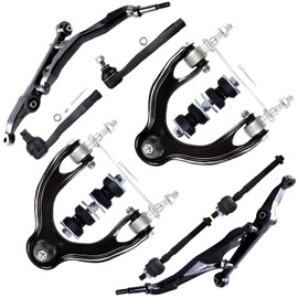 ASAPE 10 Pcs Suspension Kit - Fit 1993-1997 for Honda Civic del Sol 1992-1995 for Honda Civic, Include - Front Lower Control Arm Upper Control Arm w/Ball Joint Tie Rod End Sway Bar End Link