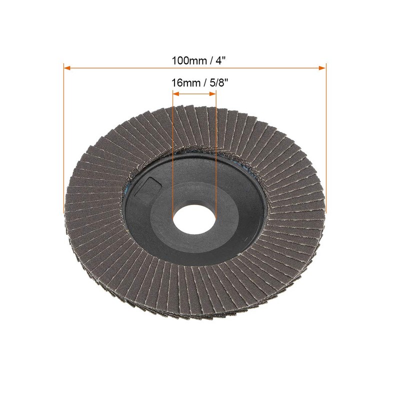 sourcing map Flap Discs, 320-grits 4" x 5/8" Abrasive Grinding