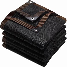 Shade Net 2.5 x 3 m, Sun Protection Net with Eyelets, Privacy Screen Fabric, 90% Shading Effect, Sun Protection Net Greenhouse, Shade Net Garden, Sun Protection Net, Black