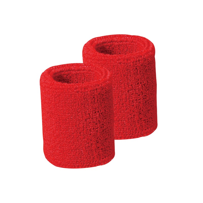 Artec 18155 Fluffy Terry Cloth Wristband, Red, Sports Festivals, Recitals,