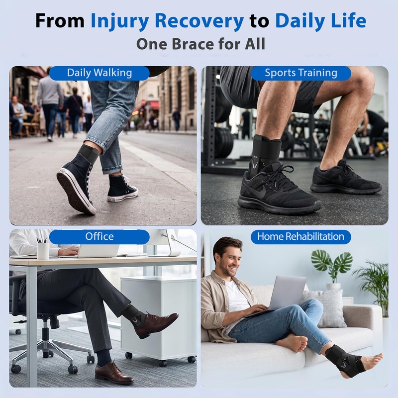 Ankle Brace for Men & Women, Adjustable Lace-Up Ankle Support