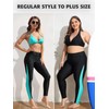 ATTRACO Womens Plus Size Long Swimming Leggings Plus Rash Guard