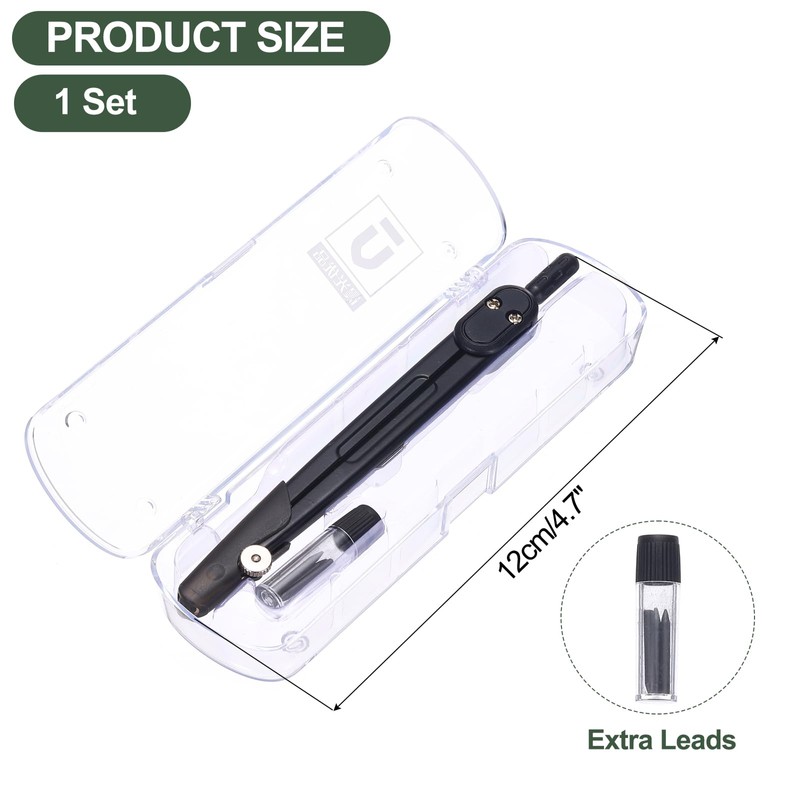 M&G Compass for Geometry, Metal Compass with Extra Leads Geometry