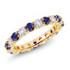 Gem Stone King 18K Yellow Gold Plated Silver Round Blue