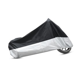 REPAIROCK XL 190T Rain Dust Protector Black Silver Tone Scooter Motorcycle Cover 96 Inch for Yamaha Auto Replacement Parts