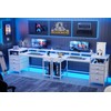 Furologee 60" White Office Computer Desk with 4 Drawers,Gaming Desk