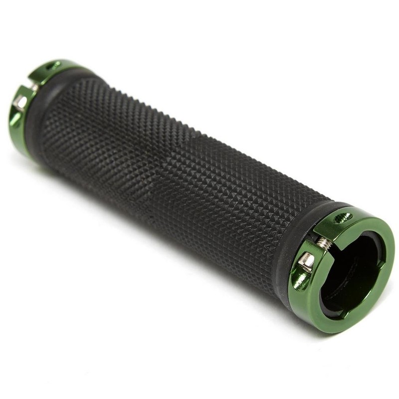 Clarks Vice Lock-On Handlebar Grip Black with Green Anodised End