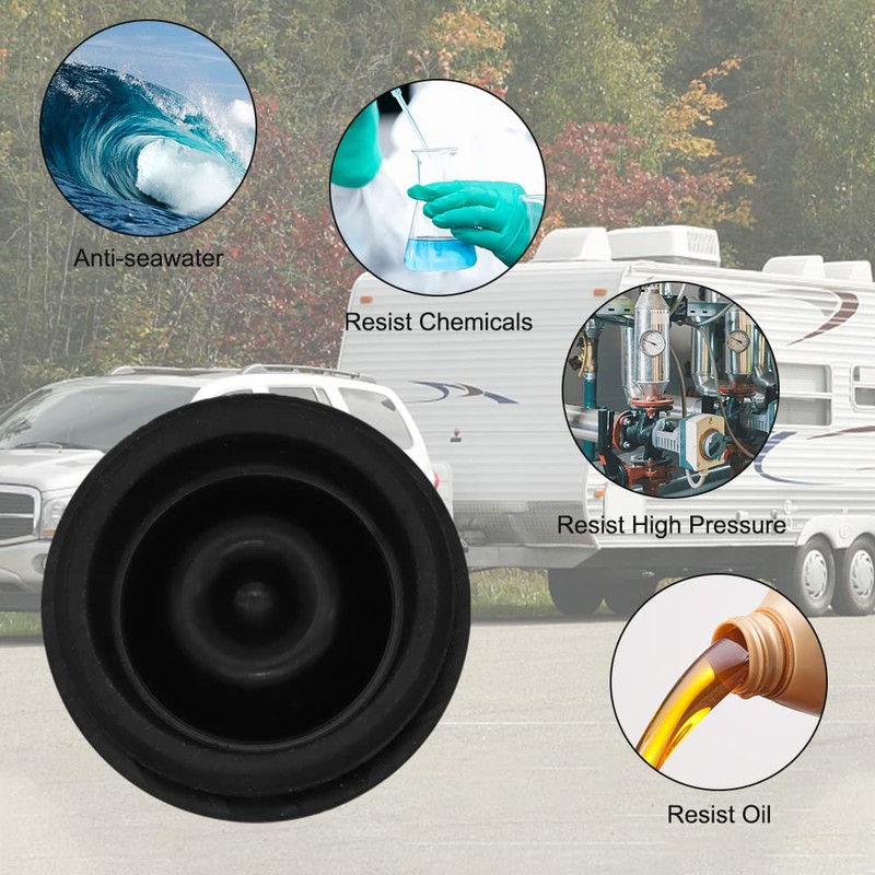 SUNCARACCL 4 Pack Trailer Hub Cap Rubber Plugs, Fits 1.98