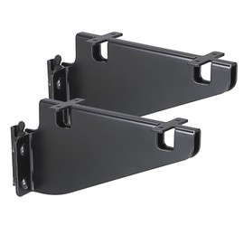 Sumnacon E Track Shelf Bracket 2 Pcs Heavy Duty Fixed Shelf Bracket for Enclosed Trailer AdjustableTrack Brackets for Trailers Shelves Sturdy E Track Accessories for Truck,Warehouse,Garage（Black