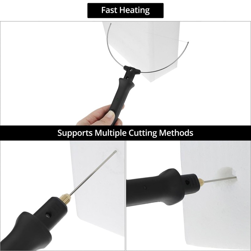 QWORK® 3 in 1 Electric Foam Cutter Styrofoam Cutter 100-240V/18W