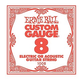 ERNIE BALL Electric Guitar Strings Rose String 1008 .008 Set of 6 Ernie Balls