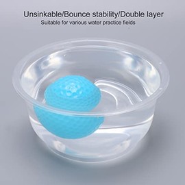 SPYMINNPOO Golf Floating Ball, 2 Layers, Light Blue, Water Range Outdoor Sports Training Balls