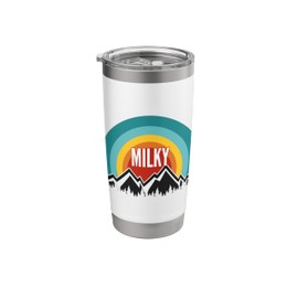Milky, Vintage Retro Sunset Design Stainless Steel Insulated Tumbler
