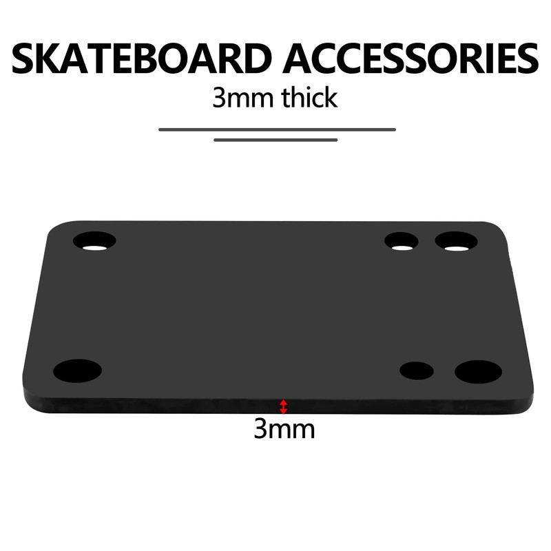 Ahvqevn Rubber Skateboard Riser Pad 1/8 3Mm Pack of 2