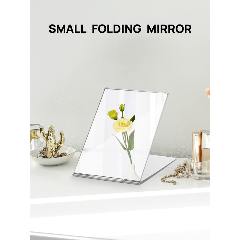MIRRORNOVA Portable Folding Mirror, Ultra-Slim Makeup Tabletop Mirror for Travel