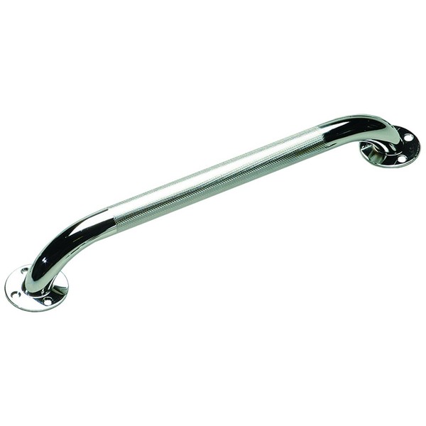 Homecraft 45 cm/18 inch Chrome Plated Steel Grab Rail with Indented Grip