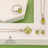 PEORA Peridot Heart Promise Ring for Women 925 Sterling Silver,