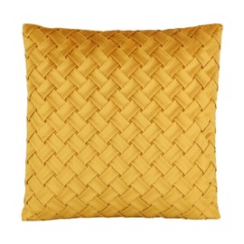 EGLO LIVING Iles Decorative Couch Cushion in Industrial Vintage Design, Decorative Velvet Cushion in Ochre Yellow, Cushion Cover and Ticking Made of Polyester, Sofa Cushion 45 x 45 cm