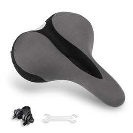 MEGHNA Bike Saddle for Cruiser Bike Replacement Bike Seat Hollow Breathable Soft Memory Foam Pad Universal Fit Comfort Seat for Cruiser Bike Mountain Bike Gravel Bike