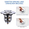 Sink Plug 2 Pieces, Universal Pop Up Drain Strainer Drain
