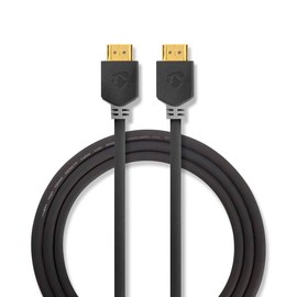 High Speed HDMI T Kabel mit Ethernet | HDMIT Stecker | HDMIT Stecker | 4K@60Hz | ARC | 18 Gbps | 1.00 m | rund | PVC | Anthrazit | Box